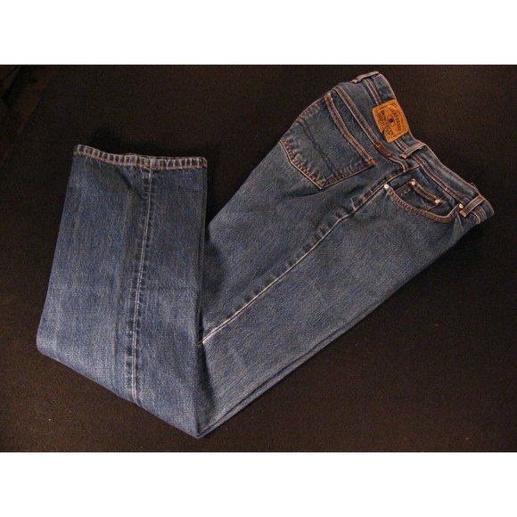 Lucky Brand Dungarees Jeans Sz 10/30 Distressed Button Fly Easy Riders Stright - Picture 1 of 12